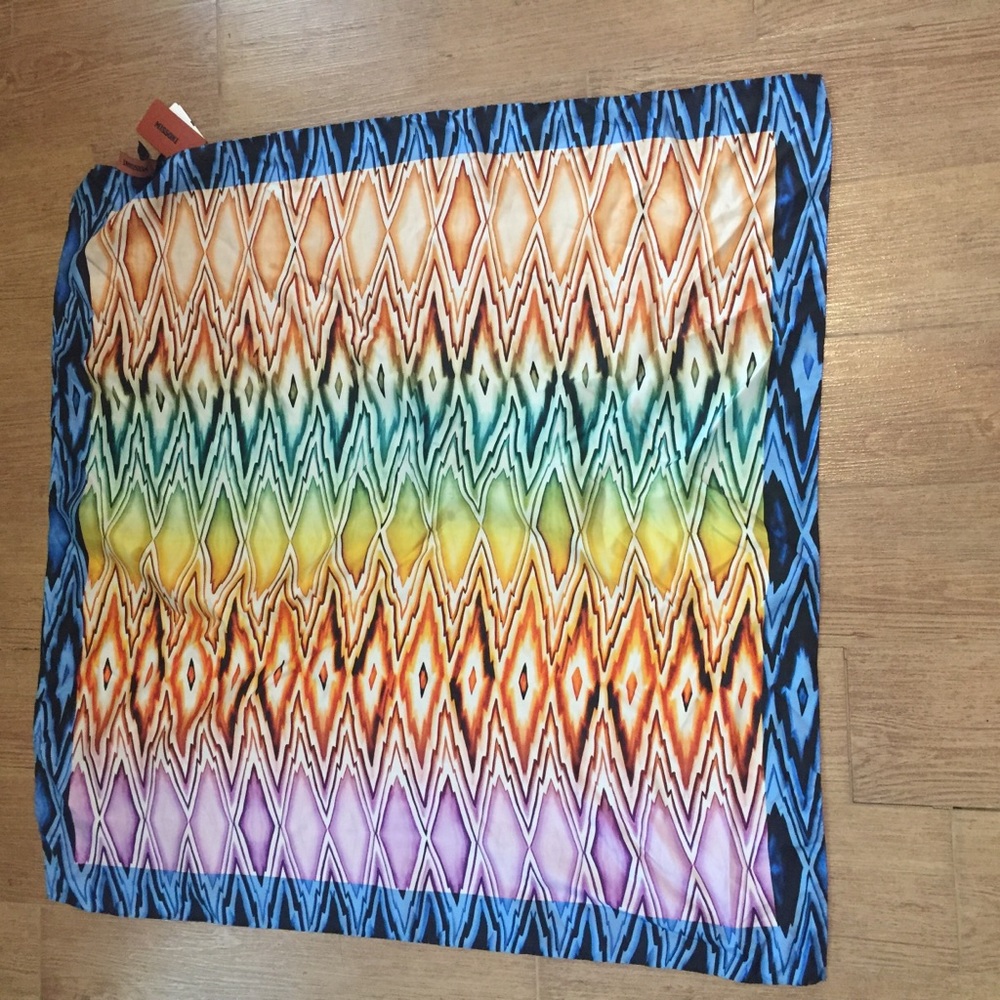 NEW NWT Auth Silk Missoni Scarf Handkerchief Top - Picture 3 of 6